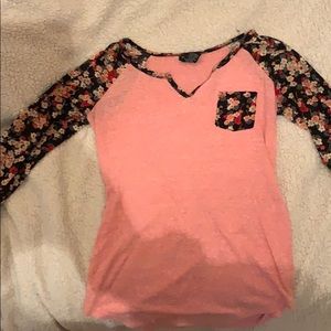 rue21 floral baseball shirt